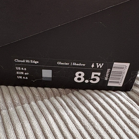 On Running Cloud Edge Womens Sneakers in Gray, Blue, and Salmon. Like slippers! - Picture 2 of 3